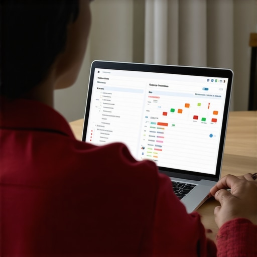 Using Technology for Credit Management Person reviewing credit score tools on laptop for credit repair