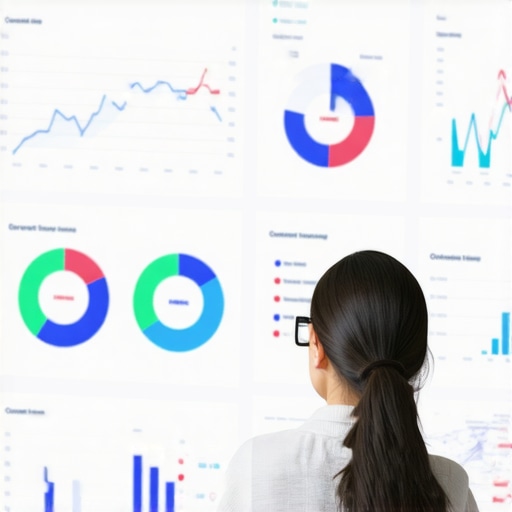 Using Technology to Monitor Your Credit Person analyzing credit report details on laptop with charts