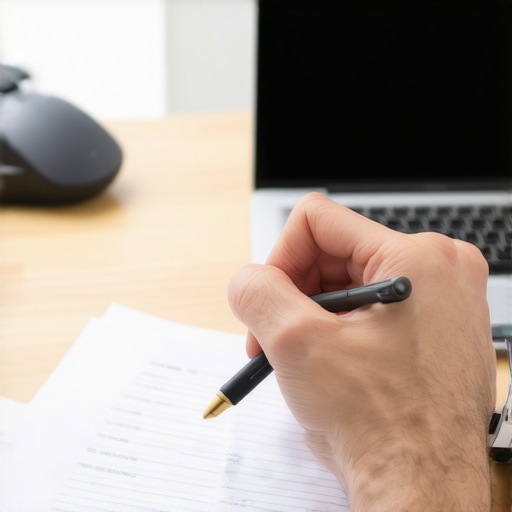 Writing a Credit Dispute Letter Person drafting a credit dispute letter at their desk with a laptop and financial documents.