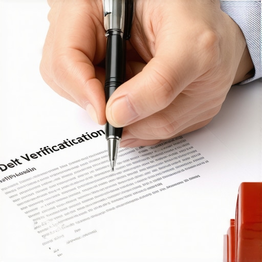 Person preparing a formal letter to a debt collector for proof of ownership.