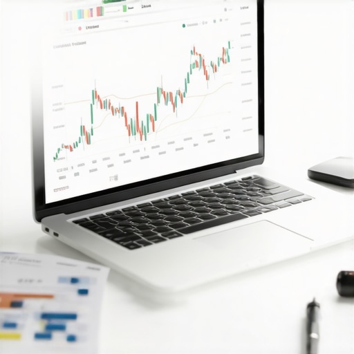 Person analyzing credit reports on a laptop with financial charts.