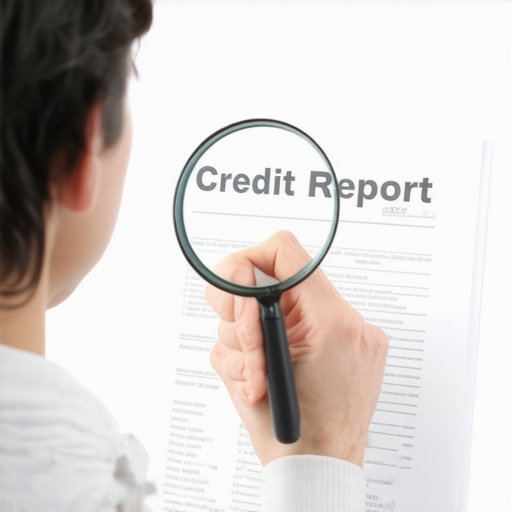 Person analyzing credit report to spot errors and inaccuracies.