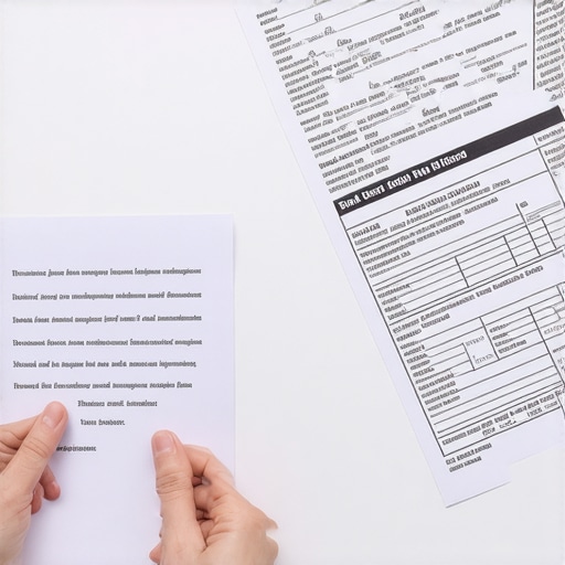 Person reviewing a dispute letter with bank records to reclaim security deposit.