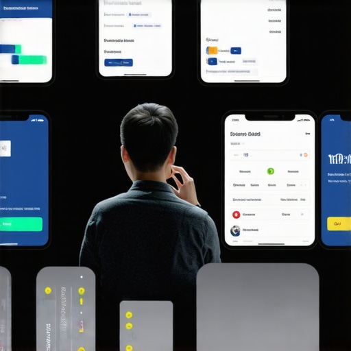 Effective Credit Management Tools in Action Person using banking and credit monitoring apps to keep track of credit score.