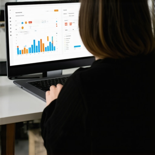 Person monitoring credit scores on a laptop with detailed dashboards.
