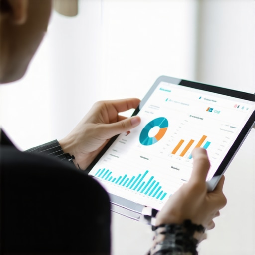 Effective Credit Monitoring for Long-Term Success Person analyzing credit data on tablet.