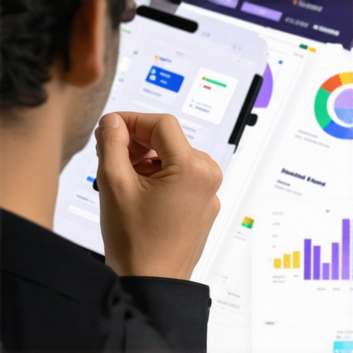 Financial Tools for Credit Maintenance Person reviewing credit report on a laptop with financial software open.