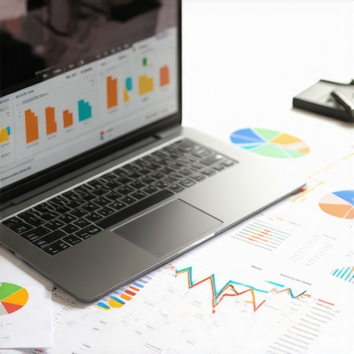 Person analyzing credit reports on a laptop showing financial data
