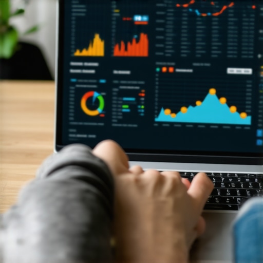 A person reviewing credit report data on a laptop screen, symbolizing ongoing credit management.