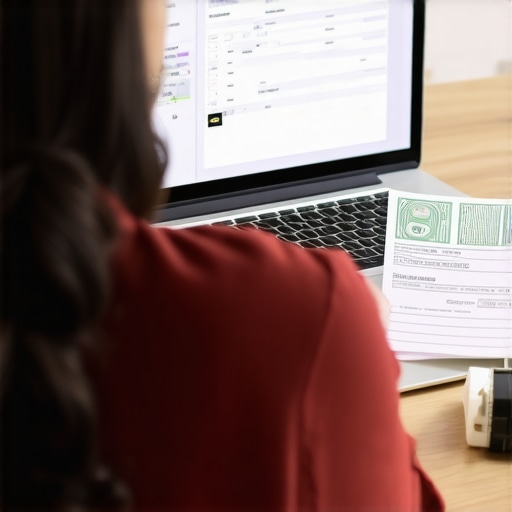Person reviewing credit report and financial documents to improve credit profile.