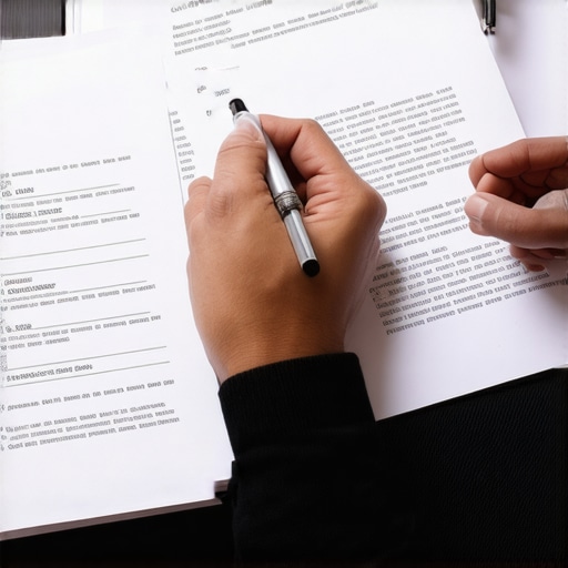 Reviewing Credit Report for Errors Person analyzing credit report details on paper