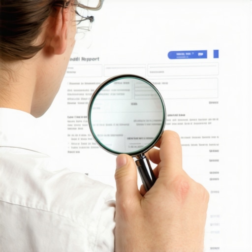 Individual analyzing credit report details, focusing on recent inquiries.