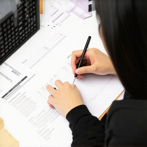Individual analyzing credit report documents and preparing dispute letters at home.