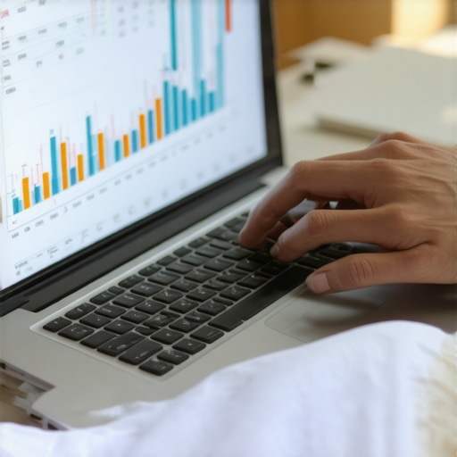 Reviewing Credit Reports for Maintenance Person analyzing credit report on a laptop for credit maintenance