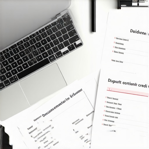 Laptop and credit documents on a workspace illustrating effective credit management tools.