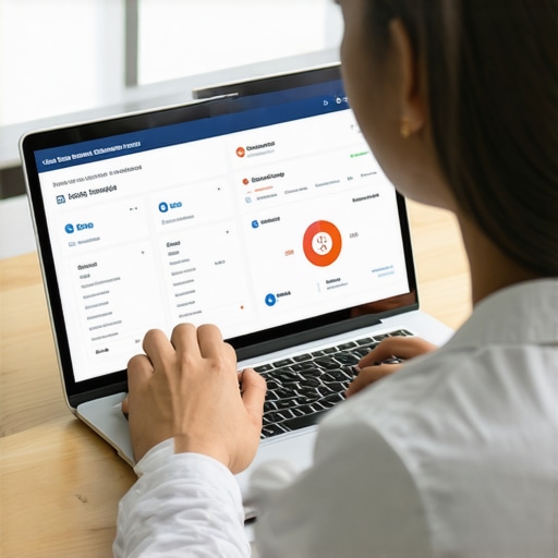 Using digital tools to maintain credit health Person monitoring credit scores with a laptop displaying credit dashboards