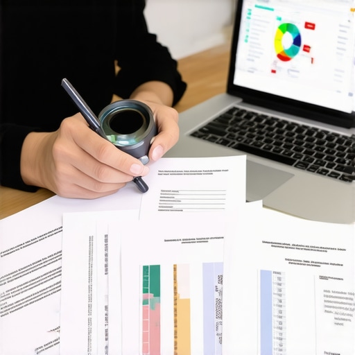 A person verifying debt collection letters against their credit report to identify errors.