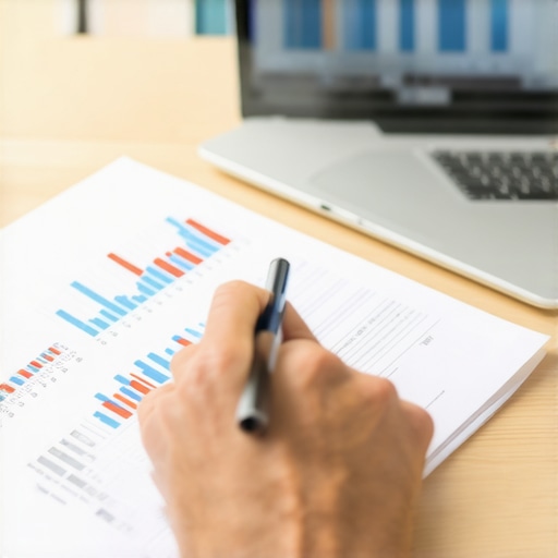 Professional reviewing detailed credit report and financial data for errors