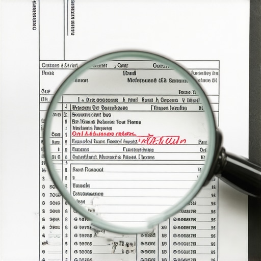 A magnifying glass focusing on specific credit report errors for manual dispute.