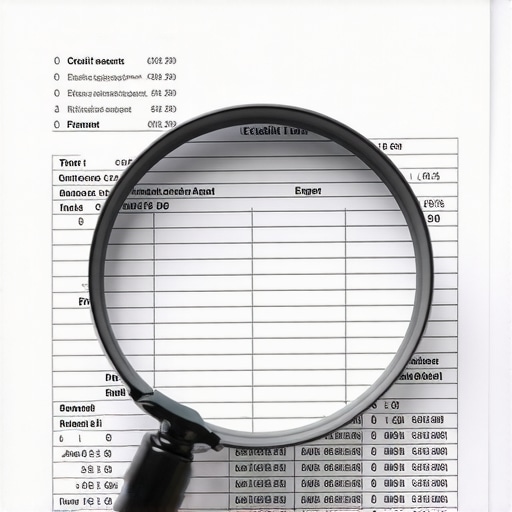 A professional magnifying glass examining a detailed credit report to find hidden errors.