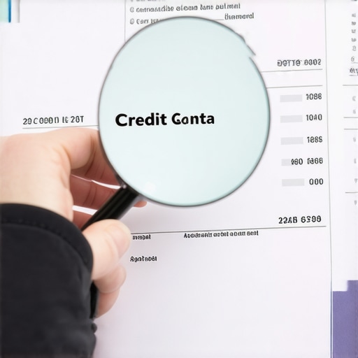A person using a magnifying glass to check the last activity date on their credit report to avoid re-aging debt.