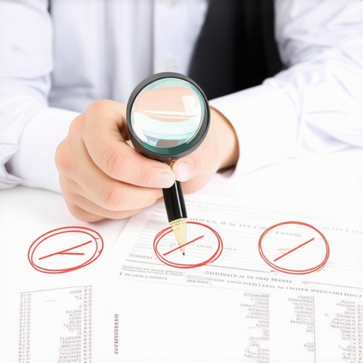 A close-up of a person analyzing financial documents for credit report errors.