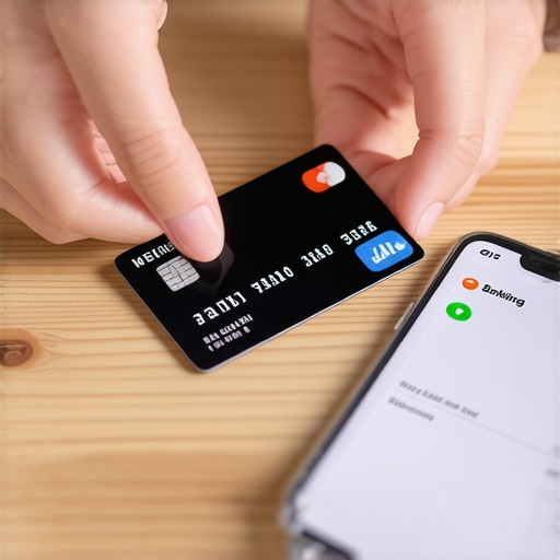 Building credit with a secured card A person using a secured credit card to build their financial history.