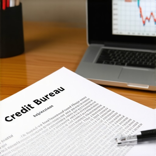Bypassing automated credit dispute rejection A credit bureau rejection letter on a desk next to a laptop showing a successful credit score increase graph