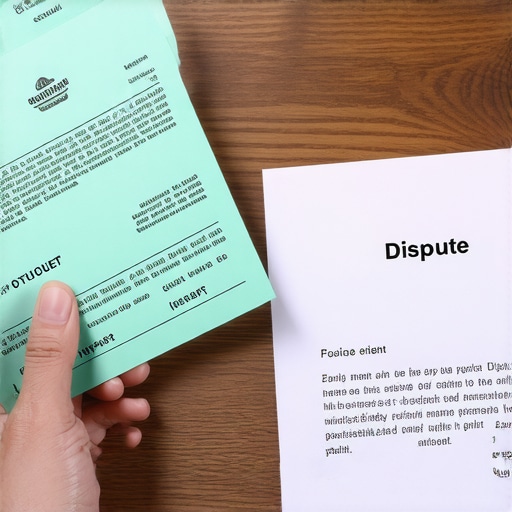 Certified Mail for Credit Dispute A hand holding a green certified mail receipt representing proof of delivery for a credit dispute letter.