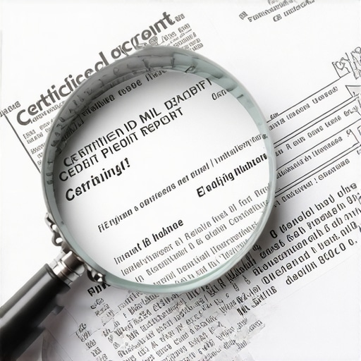 A professional setup showing a certified mail receipt used for a credit dispute paper trail.