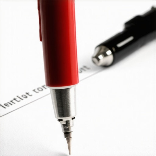 Circling Errors on a Credit Report A person using a red pen to mark an error on their credit report for a dispute.