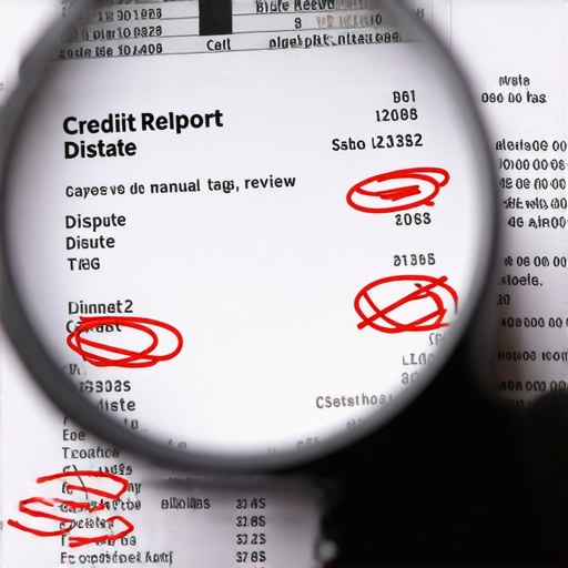Professional credit audit showing disputed accounts.