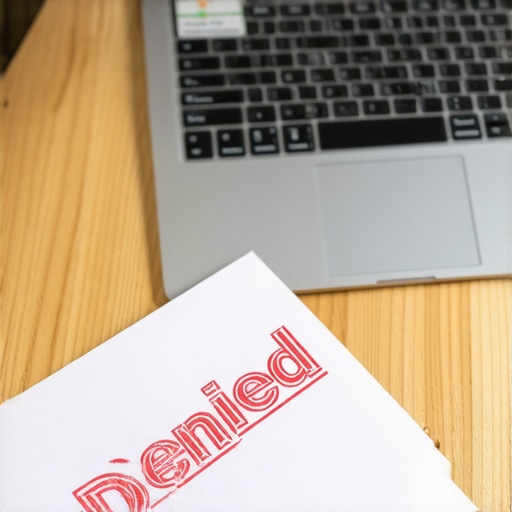 A credit report with a red denied stamp illustrating the difficulty of manual verification.