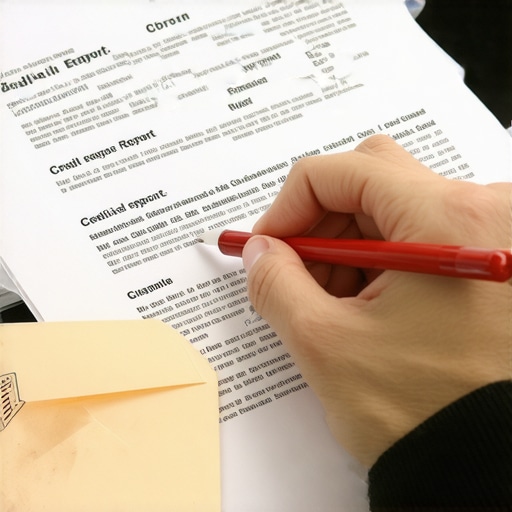 A person identifying errors on a credit report to prepare a factual dispute.