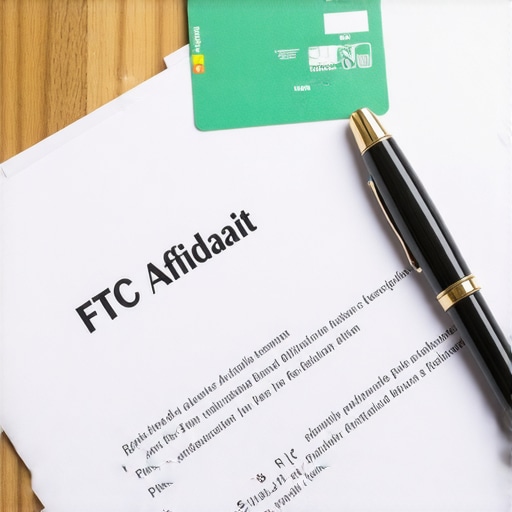 Essential Credit Dispute Paper Trail Close up of FTC affidavit and certified mail receipt for credit dispute documentation.