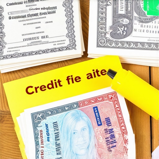 Close-up of identity documents used to separate mixed credit files.