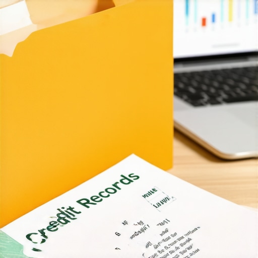 Certified mail receipts and credit tracking spreadsheet on a desk