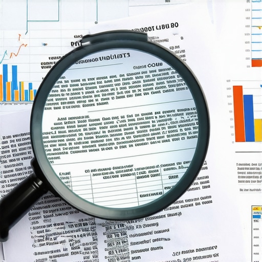 A magnifying glass over a detailed credit report illustrating the need for deep document review.
