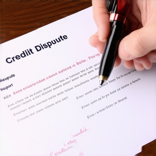 A hand-signed credit dispute letter and audited credit report showing professional error identification.