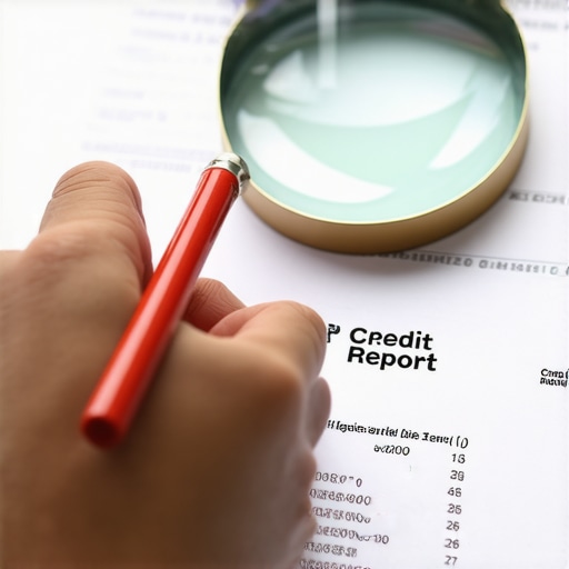 A hand circling errors on a paper credit report to prepare for a factual dispute.