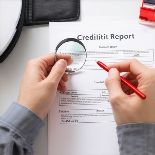 A close-up of a person identifying errors on their credit report to start the repair process.