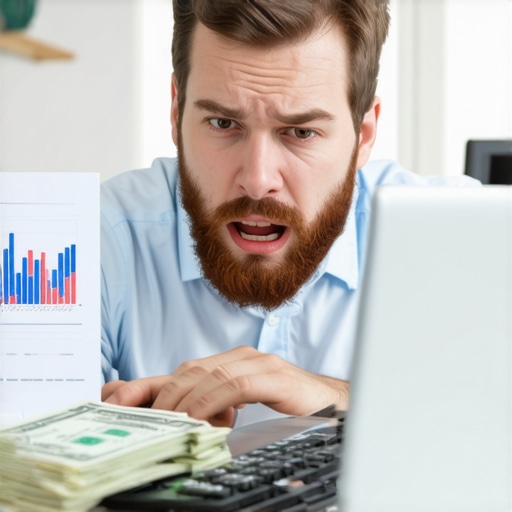 A man realizing his credit score dropped after paying off a debt