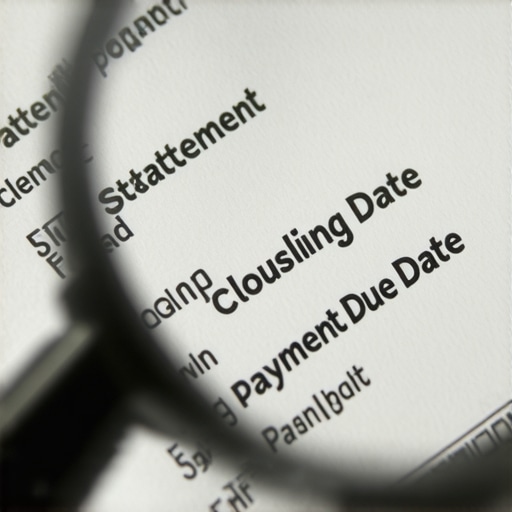 A magnifying glass focusing on the statement closing date on a financial document.