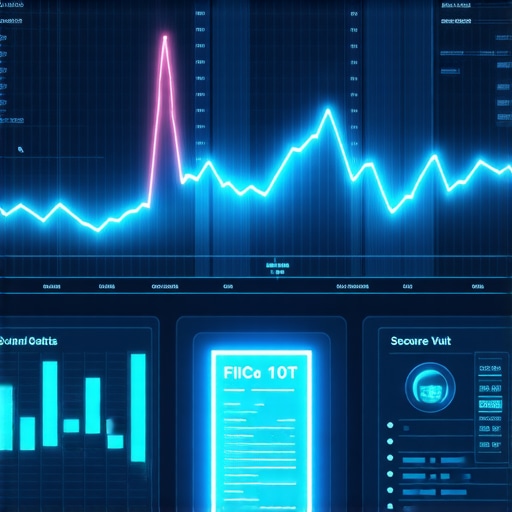 Digital credit score dashboard showing trended data and secure file monitoring