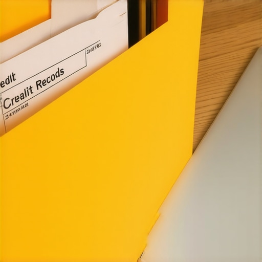 A physical filing system for credit dispute letters and certified mail receipts.