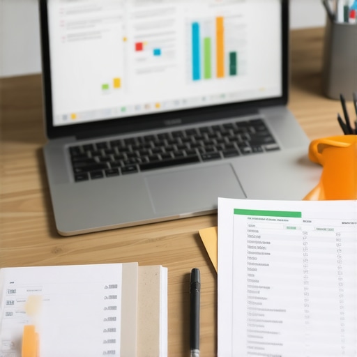 Organized Credit Maintenance Desk A professional setup for tracking credit scores and auditing reports manually.