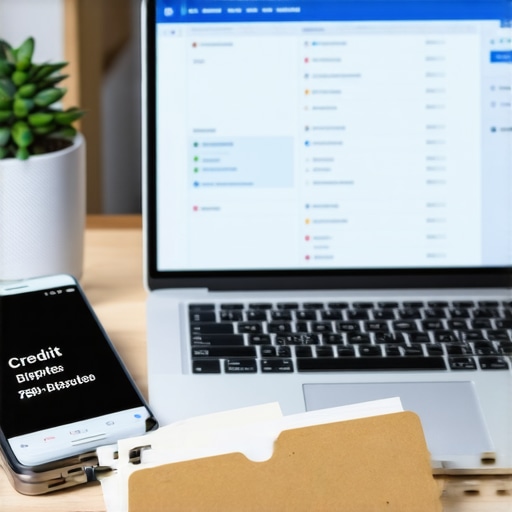 Professional setup for credit score monitoring and dispute organization