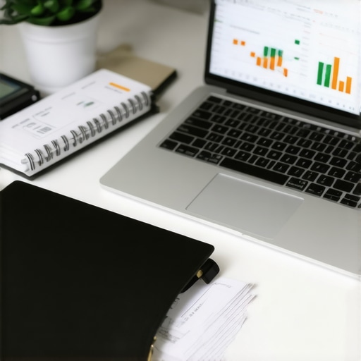 A professional home office setup featuring credit tracking tools and physical dispute documentation for financial maintenance.