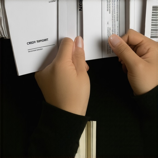 A person holding a certified mail receipt and credit reports for a manual dispute process.