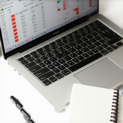 A laptop displaying a detailed financial spreadsheet for credit tracking